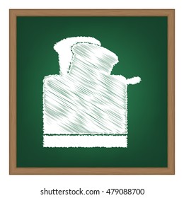 Toaster simple sign. Flat style black icon on white.