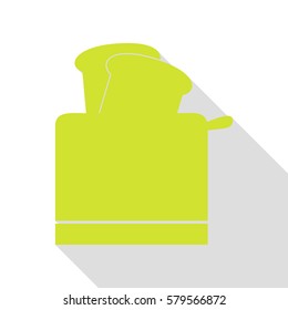 Toaster simple sign. Pear icon with flat style shadow path.