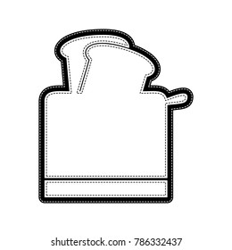 Toaster simple sign. Vector. Flat style black icon on white.