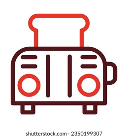 Toaster Thick Line Two Color Icons For Personal And Commercial Use.
