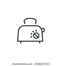 Toaster toast bread kitchen appliance icon, vector illustration