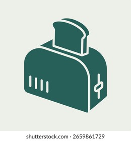 Toaster trendy useful vector Illustration design cute colorful background.eps