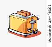 Toaster vector clip art illustration