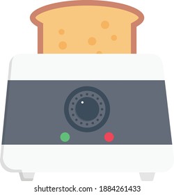 toaster vector colour flat icon