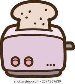 Toaster vector doodle illustration and graphic
