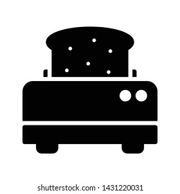 toaster vector glyph flat icon