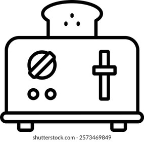 Toaster vector icon. Can be used for printing, mobile and web applications.