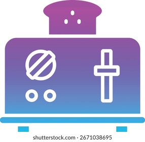 Ícone de vetor de torradeira. Pode ser usado para impressão, aplicativos móveis e da Web.