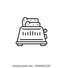 toaster vector icon. home appliance icon line style. perfect use for logo, presentation, website, and more. modern icon design outline style