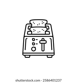 toaster vector icon. home appliance icon line style. perfect use for logo, presentation, website, and more. modern icon design outline style