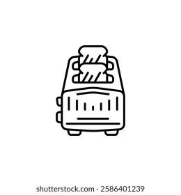 toaster vector icon. home appliance icon line style. perfect use for logo, presentation, website, and more. modern icon design outline style