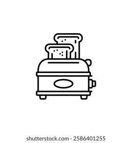 toaster vector icon. home appliance icon line style. perfect use for logo, presentation, website, and more. modern icon design outline style