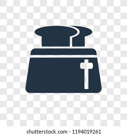 Toaster vector icon isolated on transparent background, Toaster transparency logo concept