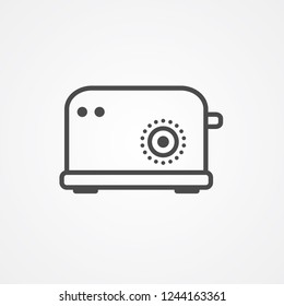 Toaster vector icon sign symbol