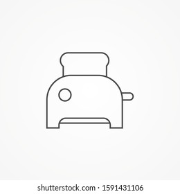 Toaster vector icon sign symbol