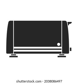 Toaster vector icon.Black vector icon isolated on white background toaster.