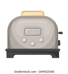 Toaster vector icon.Cartoon vector icon isolated on white background toaster.