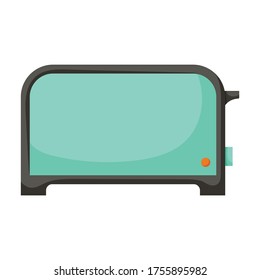 Icono de vector de tostadora.Icono de vector de dibujos animados aislado en tostadora de fondo blanco.