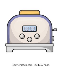 Toaster vector icon.Color vector icon isolated on white background toaster.