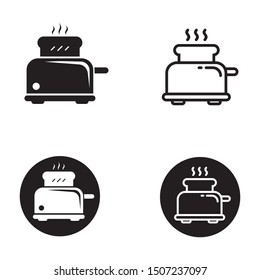 Toaster vector illustration with black and white design suitable for icon 