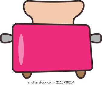ilustración de toaster Vector sobre un fondo transparente.Símbolos de calidad superior.Icono plano de línea vector para el diseño de concepto y gráfico.
