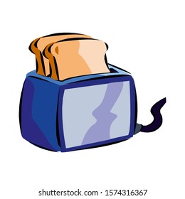 Toaster vector illustration on a white