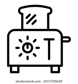 Toaster Vector Line Icon Design