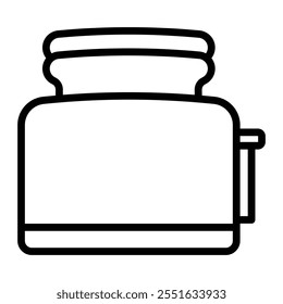 Toaster Vector Line Icon Design
