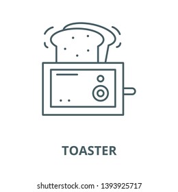 Toaster vector line icon, linear concept, outline sign, symbol