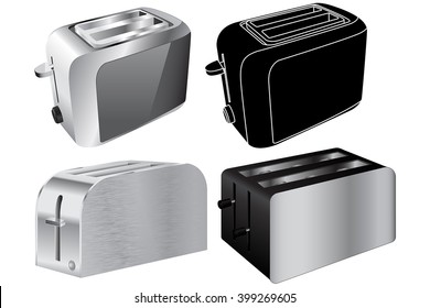 Toasters. Vector illustration on white background