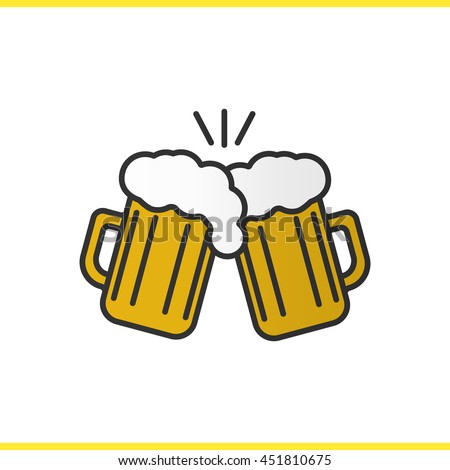 Download 「Toasting Beer Glasses Color Icon Cheers」のベクター画像素材（ロイヤリティフリー） 451810675 - Shutterstock