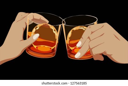 Toasting Cocktail Drinks