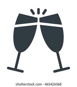 Toasting Glasses  Vector Icon