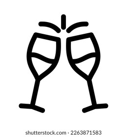 toasting icon or logo isolated sign symbol vector illustration - high quality black style vector icons
