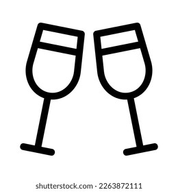 toasting icon or logo isolated sign symbol vector illustration - high quality black style vector icons