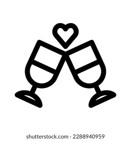 toasting icon or logo isolated sign symbol vector illustration - high quality black style vector icons