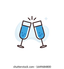 Toasting Vector Icon. illustration Style EPS 10 File