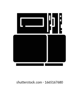 Toasts black icon, concept illustration, vector flat symbol, glyph sign.