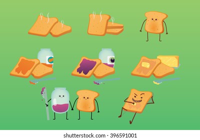 Toasts Pack / Cartoon / Flat design