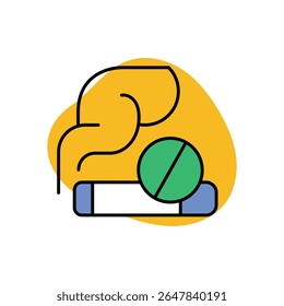 Tobacco Awareness Icon vector stock illustration