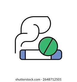 Tobacco Awareness Icon vector stock illustration