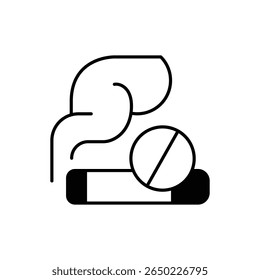 Tobacco Awareness Icon vector stock illustration
