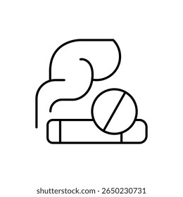 Tobacco Awareness Icon vector stock illustration