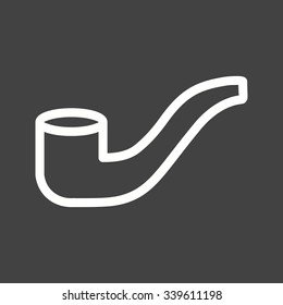 Tobacco, cigar, pipe icon vector image. Can also be used for objects. Suitable for web apps, mobile apps and print media.
