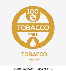 (Tobacco Free ) Label Sign, Vector Illustration.