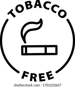 Tobacco Free Outline Rounded Icon