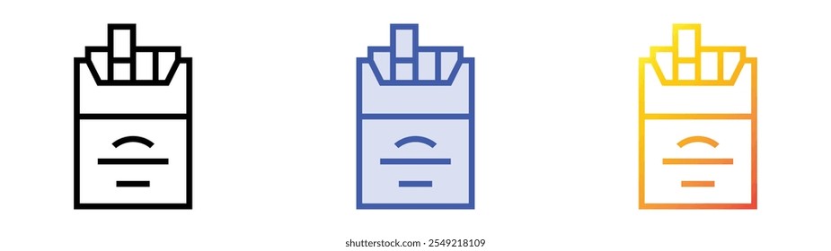 tobacco icon. Linear, Blue Fill and Gradient Style Design Isolated On White Background