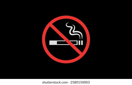 Tobacco icon. No Smoking and Smoking Attention Signs and Symbols. Isolated Symbols of Cigarette Restriction Symbols