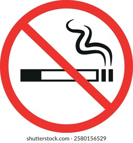 Tobacco icon. No Smoking and Smoking Attention Signs and Symbols. Isolated Symbols of Cigarette Restriction Symbols