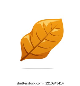 Tobacco leaf cartoon vector isolated